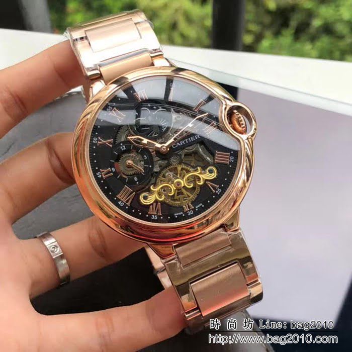 CARTIER卡地亞 最新鏤空 精品男士腕表 WSS0112